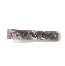 Load image into Gallery viewer, Grey marble effect hair slide