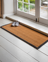 Load image into Gallery viewer, Double length coir door mat with a charcoal surround.