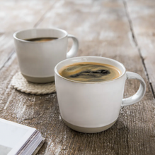 Load image into Gallery viewer, White ceramic mugs in a rustic finish 