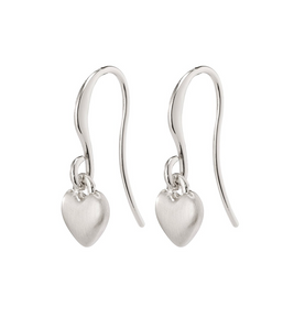 silver plated delicate hearts on small hooks for a simple classic look