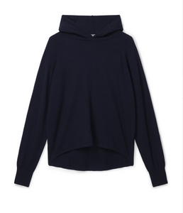 Hooded soft quality sweater in the style of a hoodie with no pockets