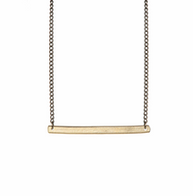 Load image into Gallery viewer, A simple horizontal bar suspended on a chain. Fair trade Necklace