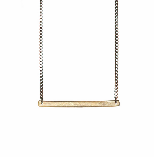 A simple horizontal bar suspended on a chain. Fair trade Necklace
