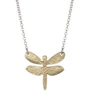 Load image into Gallery viewer, A simple dragonfly pendant necklace. Fair Trade