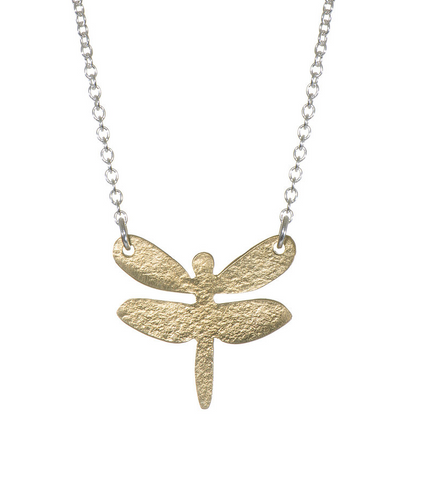 A simple dragonfly pendant necklace. Fair Trade