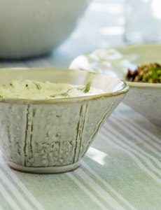 Ithaca Meze Bowl with Spoon | Ceramic