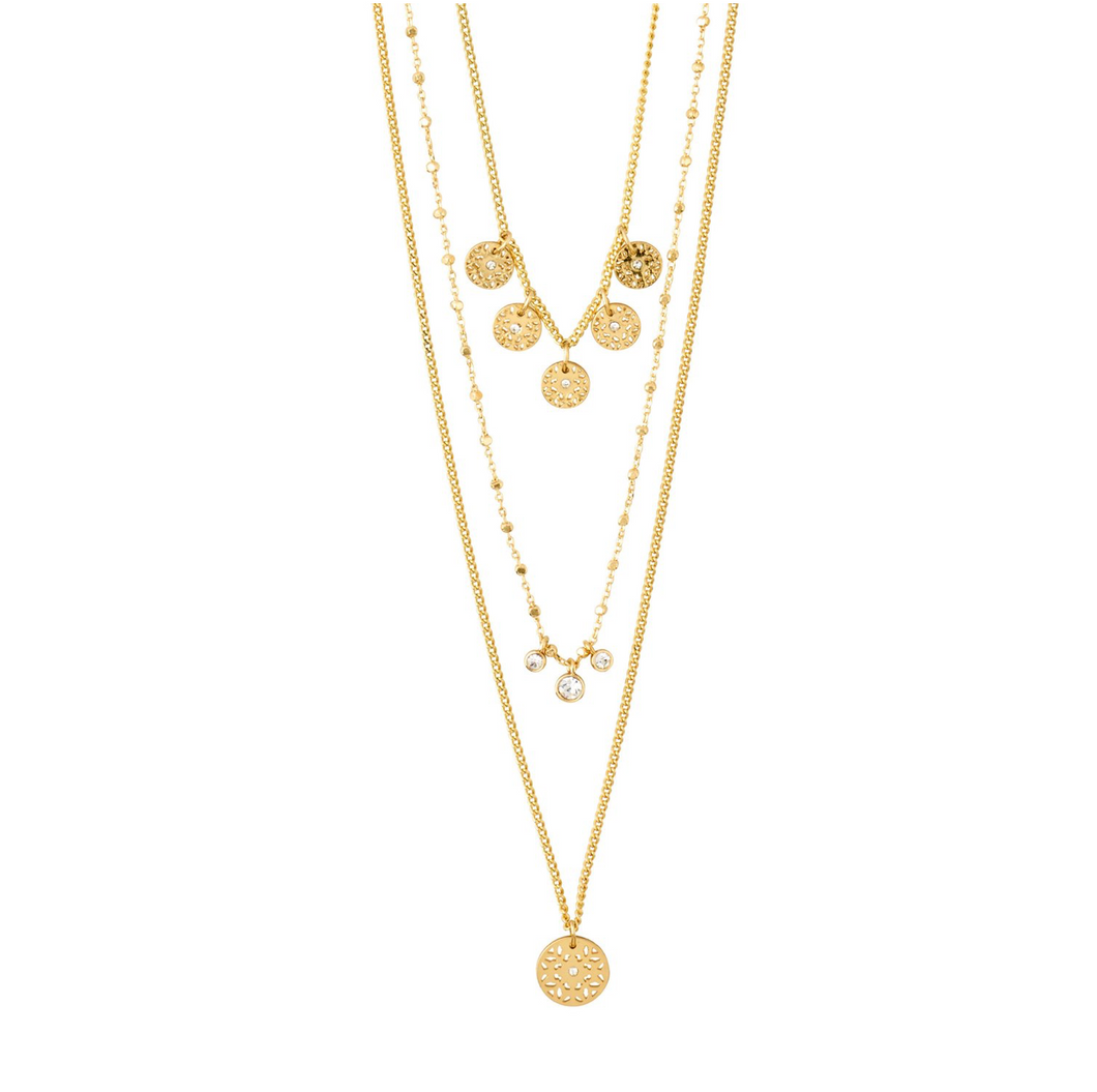 Carol Layered 3-in-1 Gold Plated Necklace
