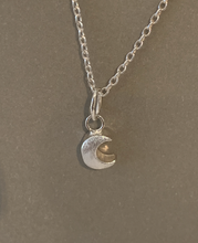 Load image into Gallery viewer, Sterling Silver Mini Charm Necklace | Moon