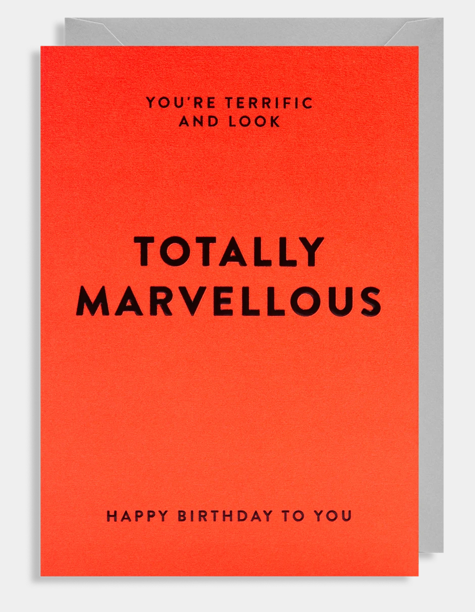 Totally Marvellous Happy Birthday Card