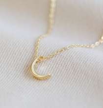Load image into Gallery viewer, Gold Crescent Moon Necklace