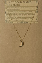Load image into Gallery viewer, Delicate crescent moon on a fine gold chain. 