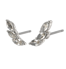 Load image into Gallery viewer, Earrings : Mathilde : Silver Plated : Crystal
