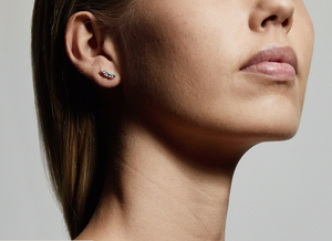 Earrings : Mathilde : Silver Plated : Crystal