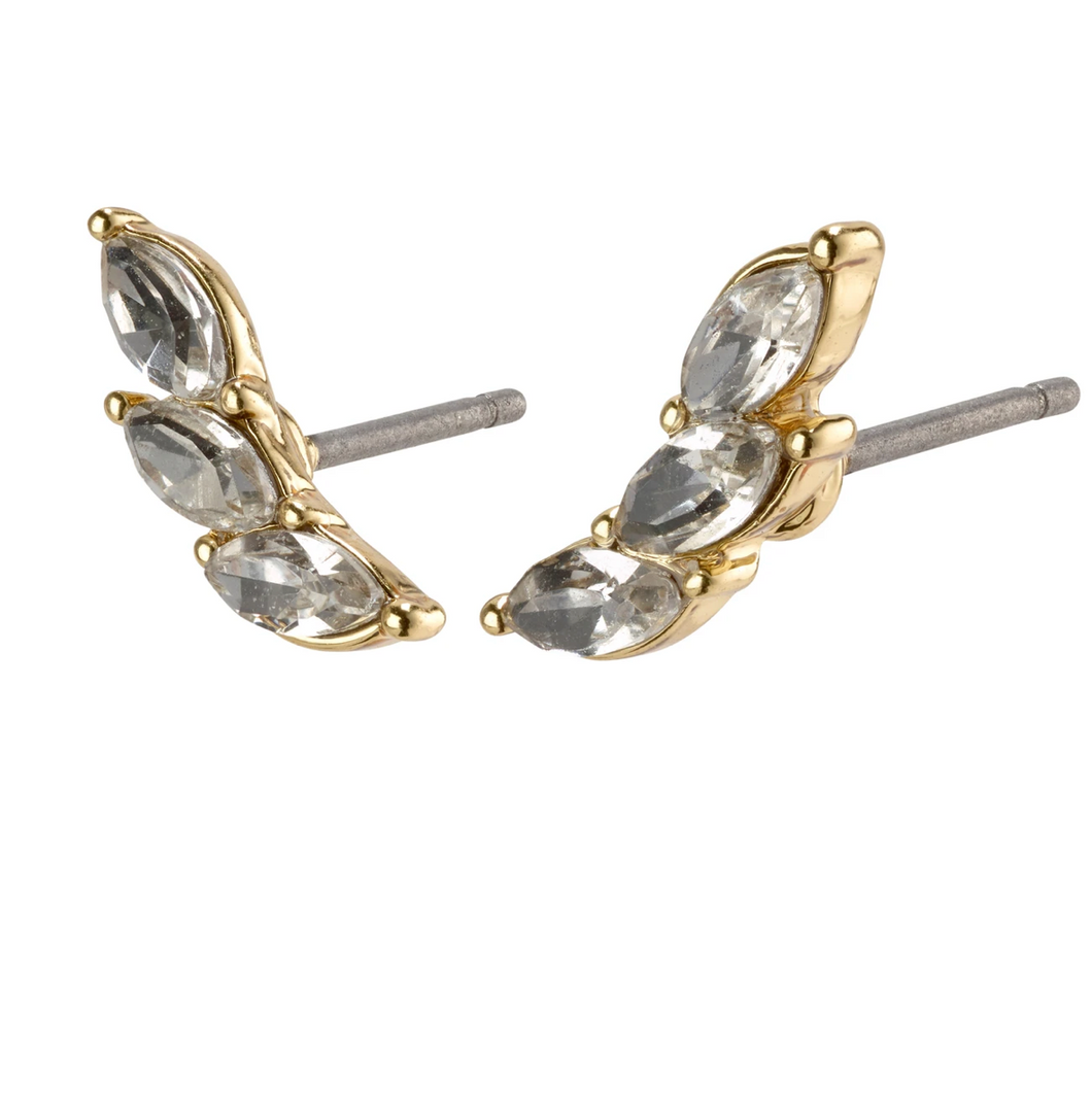 Earrings : Mathilde : Gold Plated : Crystal