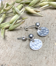 Load image into Gallery viewer, Sterling Silver Small Disc Earrings