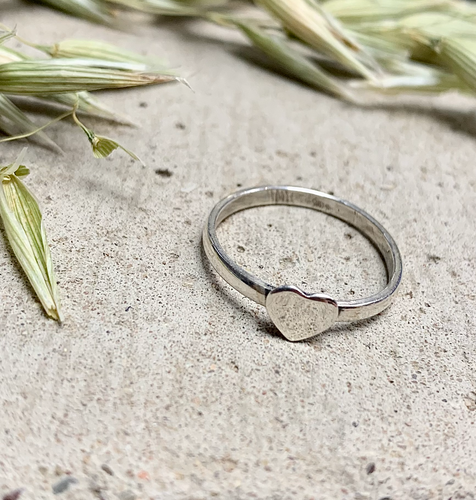 Sterling Silver Ring With a Heart