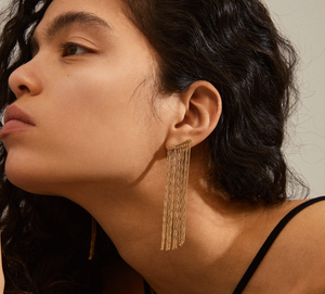 LEDA waterfall earrings gold-plated