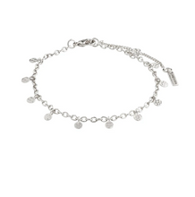 Load image into Gallery viewer, delicate silver plated bracelet with small discs