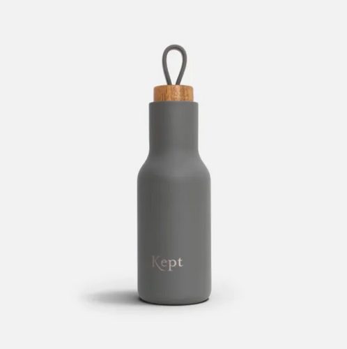 Grey insulated water bottle 600mls