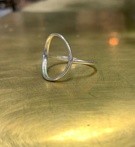 Sterling Silver Round Ring