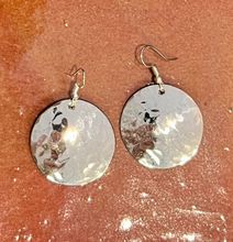 Load image into Gallery viewer, Hand Hammered Metal Earrings | Brass and Silver