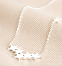 Load image into Gallery viewer, Cluster of Stars Bead Necklace | Silver