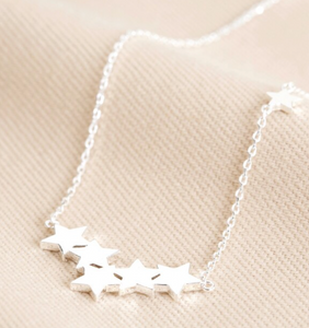 Cluster of Stars Bead Necklace | Silver