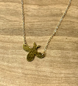 Hammered Bee Necklace