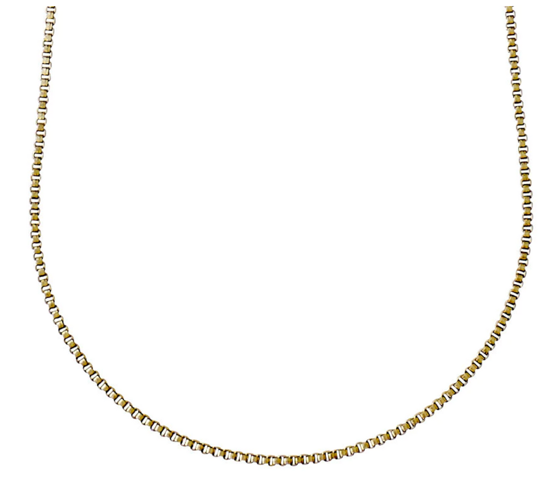 Simple Venezia chain in gold plate. 60cm