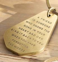Load image into Gallery viewer, Brass keyring perfect for a best friend