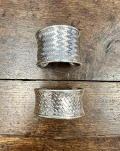 Load image into Gallery viewer, Indian sterling silver woven cuff with a solid silver surround