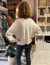 Load image into Gallery viewer, Cream Jumper with Rib Detail