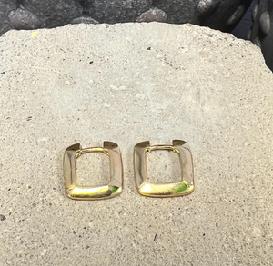 Small Square Hoops | Gold and Silver