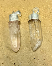 Load image into Gallery viewer, Large Clear quartz crystal set in sterling silver