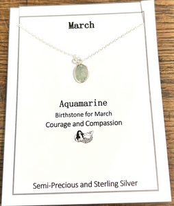Birthstone Necklaces | Semi-precious Stone and Sterling Silver