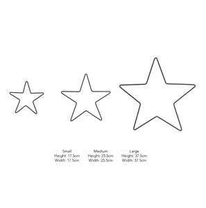Set of 3 Decorative Steel Stars