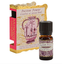 Load image into Gallery viewer, Essential oil blends in exquisite packaging. Passion Power is a sensual blend designed to empower your prowess