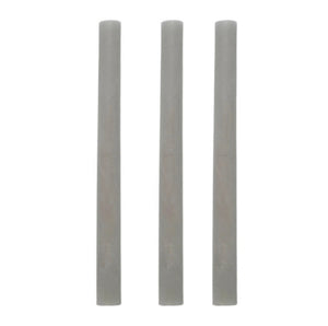 pale grey long dinner candles