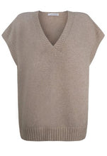 Load image into Gallery viewer, A knitted tank top, a sleeveless design which is easy to pull on over any outfit, With a deep v neck and a subtle crossover detail, it has a ribbed neck, armholes and hem. in a supersoft knit.