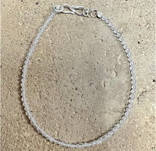 Load image into Gallery viewer, Clear Quartz tiny beaded bracelet with sterling silver extender and s hook closure