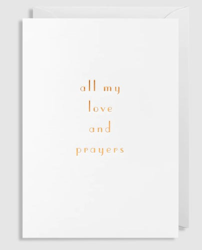 A modern and sophisticated greeting card with a quiet, loving message.  This card comes with a matching envelope for that extra touch. Blank inside for your own loving message. 