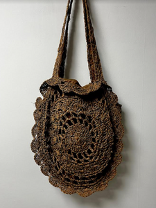 Handmade Natural Crochet Mandala Bag