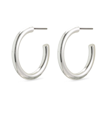 Ceylon silver plated hoop earrings