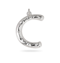 Load image into Gallery viewer, Large silver plated letter C pendant