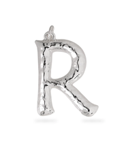 Load image into Gallery viewer, Pilgrim Large silver plated letter R pendant