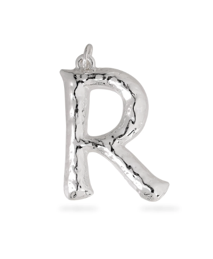 Pilgrim Large silver plated letter R pendant