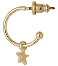 Load image into Gallery viewer, pilgrim ava small hoop earrings with star