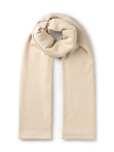 Cream coloured fine knit scarf