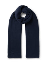 Load image into Gallery viewer, Soft fine knit navy blue scarf and shawl