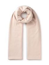 Load image into Gallery viewer, Pale pink soft fine jersey scarf with ribbing at the edges